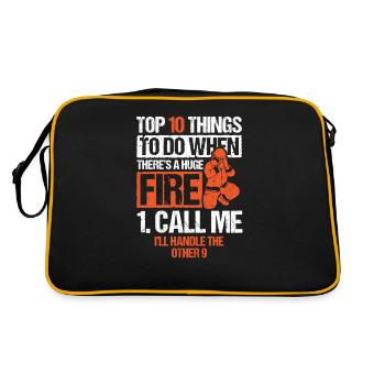 firefighter firefighter firefighter firefighter volunteer - Retro Bag - black/gold - Back