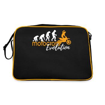 MOTOCROSS EVOLUTION - Retro Tasche - Schwarz/Gold - Hinten