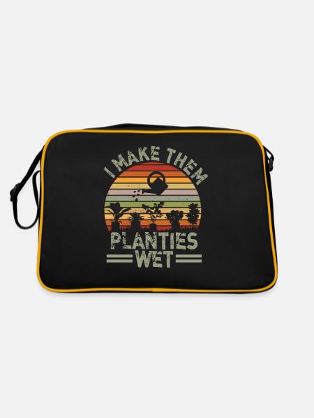 Plants Gardening Plant Gardener Gardener Garden - Retro Bag - black/gold - Back
