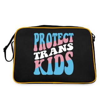 Protect Trans Kids - Retro Tasche - Schwarz/Gold - Hinten