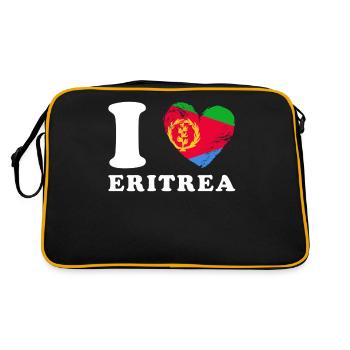 I love Eritrea - Retro Bag - black/gold - Back