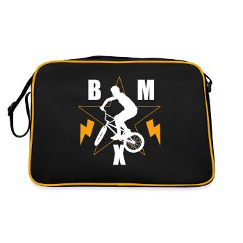 BMX / Bmx Bike / Bike / Gift / Cyclist - Retro Bag - black/gold - Back