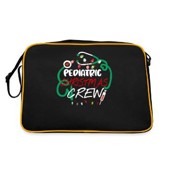 Pediatric Nurse Christmas Crew Pediatrician - Retro Tasche - Schwarz/Gold - Hinten