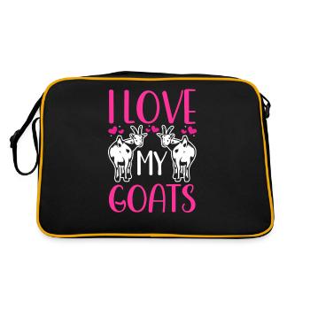 J’aime Mes chèvres chèvre maman animal chèvre - Sac Retro - noir/or - Dos