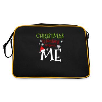 Christmas is Nothing without Me - Funny Christmas - Retro Tasche - Schwarz/Gold - Hinten