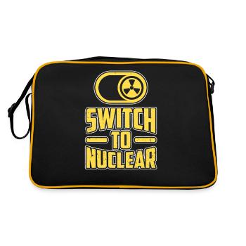 Energy transition to nuclear power Nuclear power Nuclear energy - Retro Bag - black/gold - Back