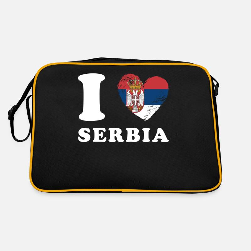 J’aime la Serbie Sac Retro