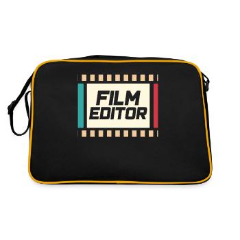 Film Editor Edit Filmeditor Video - Retro Tasche - Schwarz/Gold - Hinten
