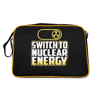 Energy transition to nuclear power Nuclear power Nuclear energy - Retro Bag - black/gold - Back