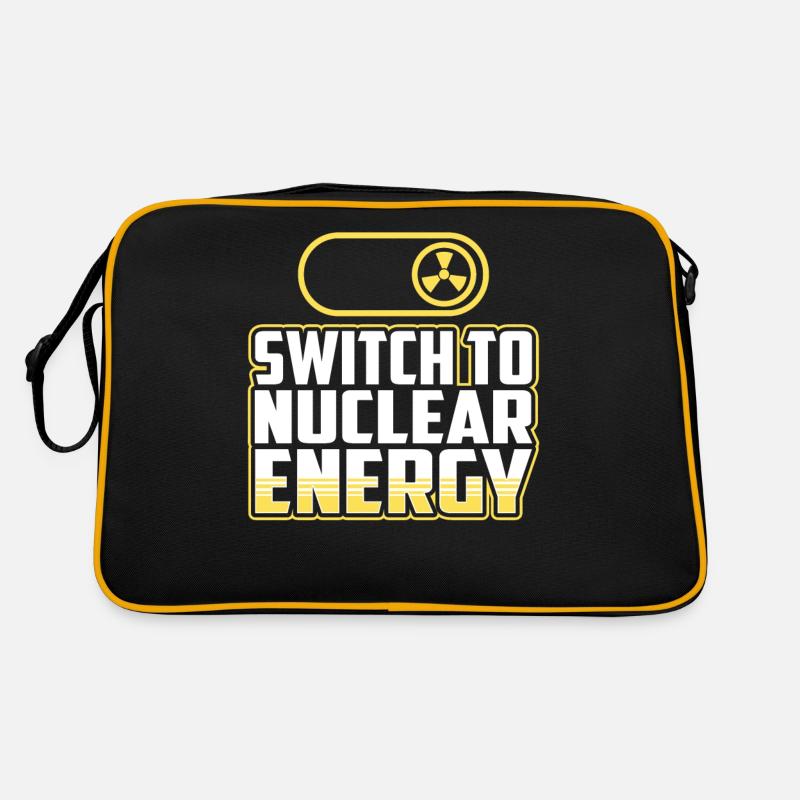 Energiewende Auf Atomkraft Kernkraft Atomenergie Retro Tasche