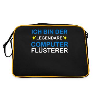 Ich bin der Legendäre Computer Flüsterer - Retro Tasche - Schwarz/Gold - Hinten