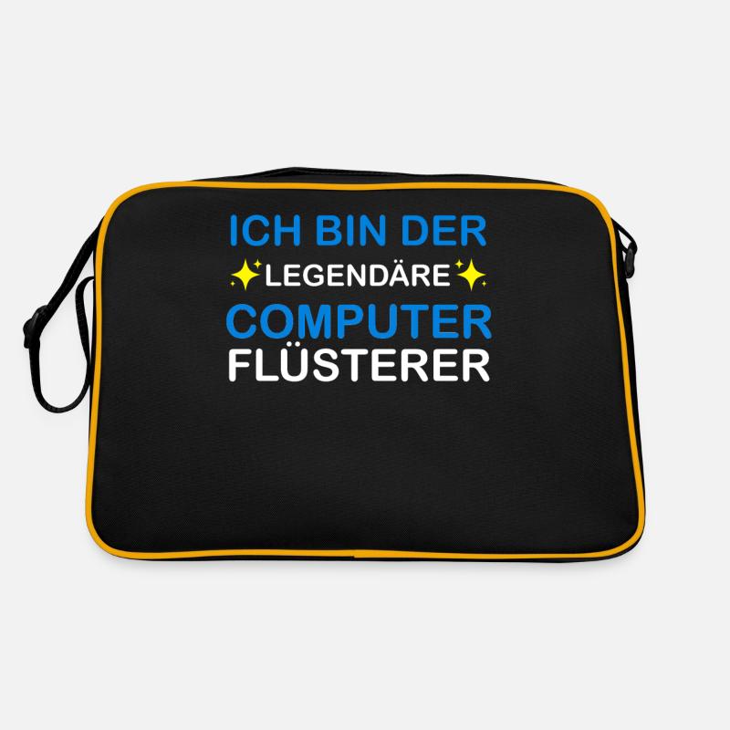 Ich bin der Legendäre Computer Flüsterer - Retro Tasche - Schwarz/Gold