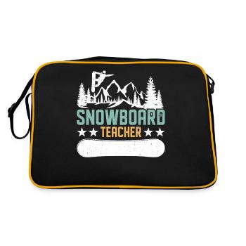 Snowboarder Snowboarding Snowboard - Retro Bag - black/gold - Back