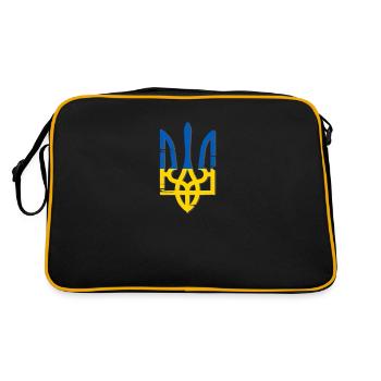 Symbole de l’Ukraine - Sac Retro - noir/or - Dos