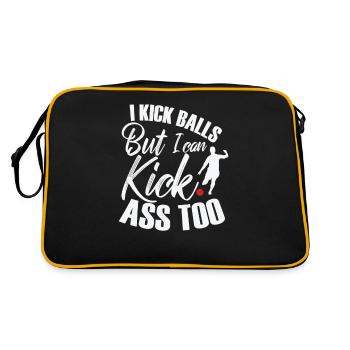 I Kick Balls But I Can Kick Ass Too Kickball - Retro Bag - black/gold - Back