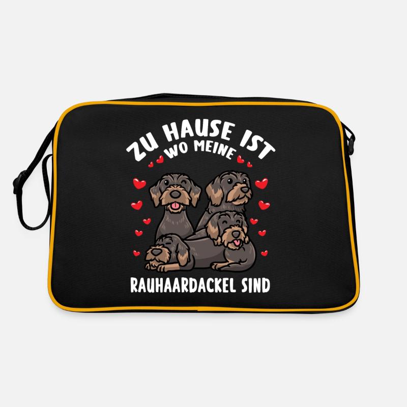 Rough-haired Dachshund Dog Retro Bag