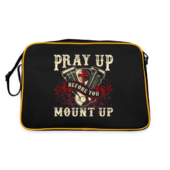 Motorradfahrer - Retro Tasche - Schwarz/Gold - Hinten