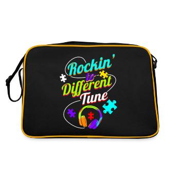 Rockin To A Different Tune Sensibilisation à l’autisme - Sac Retro - noir/or - Dos