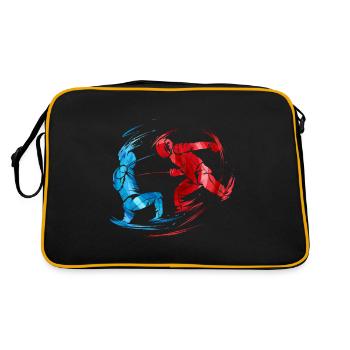 Sport Escrime Deux adversaires en combat à l’escrime - Sac Retro - noir/or - Dos