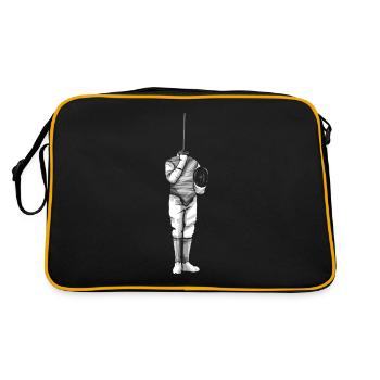 Tenue d’un escrimeur en garde Escrime - Sac Retro - noir/or - Dos