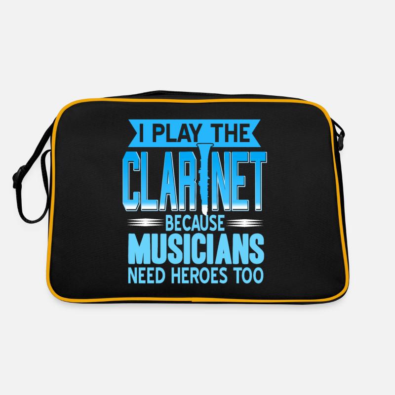 Ich spiele die Klarinette Retro Tasche