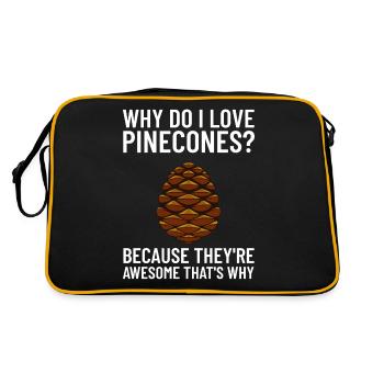 Pommes de pin Pommes de pin Cônes de pin Cônes - Sac Retro - noir/or - Dos