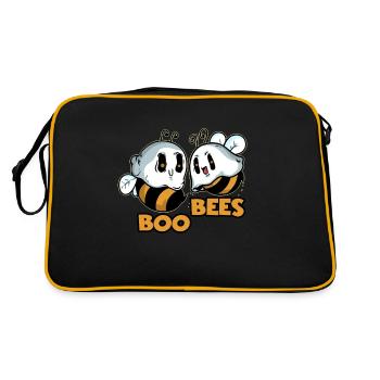 Boo Bees Ghosts Halloween Bees - Retro Bag - black/gold - Back