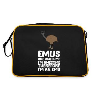 Emus are fantastic. I'm fantastic, so - Retro Bag - black/gold - Back