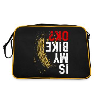 Dirt Bike - Retro Tasche - Schwarz/Gold - Hinten