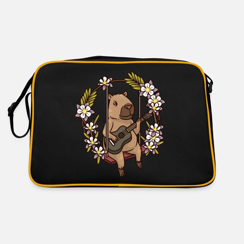 Capybara Rodent Guitare Sac Retro