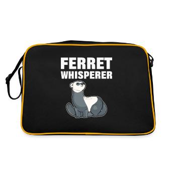Furet Whisperer Pet Ferrets Animal - Sac Retro - noir/or - Dos