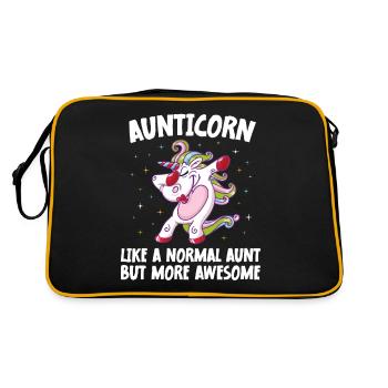 Aunticorn comme une tante normale mais plus génial - Sac Retro - noir/or - Dos