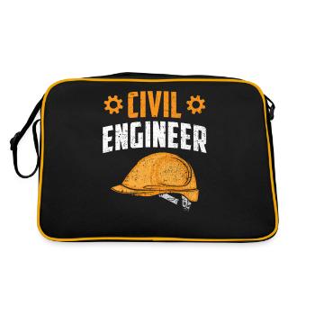 Civil Engineer Profession Student Civil Engineering - Retro Bag - black/gold - Back