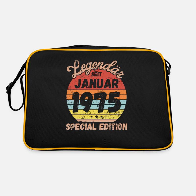 Januar 1975 - Geburtstag im Januar Retro Tasche