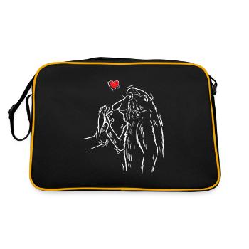Proboscis Monkey Monkeys - Retro Bag - black/gold - Back