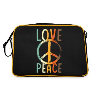 Signe d’amour Paix Etranger - Sac Retro - noir/or - Dos