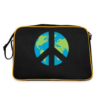 Symbole de la paix mondiale - Sac Retro - noir/or - Dos