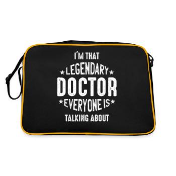 Legendary Doctor Doc Quotes Gift - Retro Bag - black/gold - Back