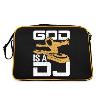 DJ - Retro Tasche - Schwarz/Gold - Hinten