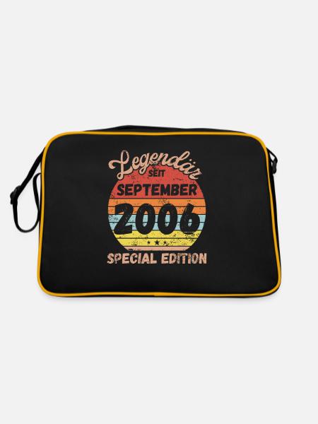 September 2006 - Geburtstag im September - Retro Tasche - Schwarz/Gold - Hinten