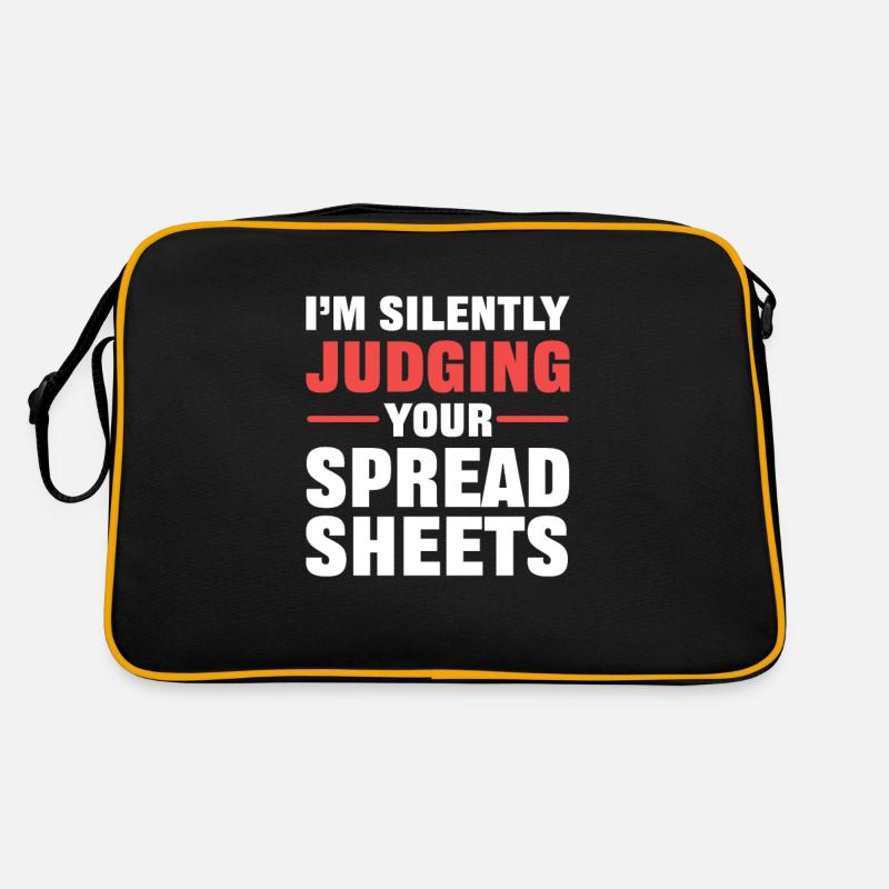 Calculatrice de feuille de calcul comptable comptable Sac Retro