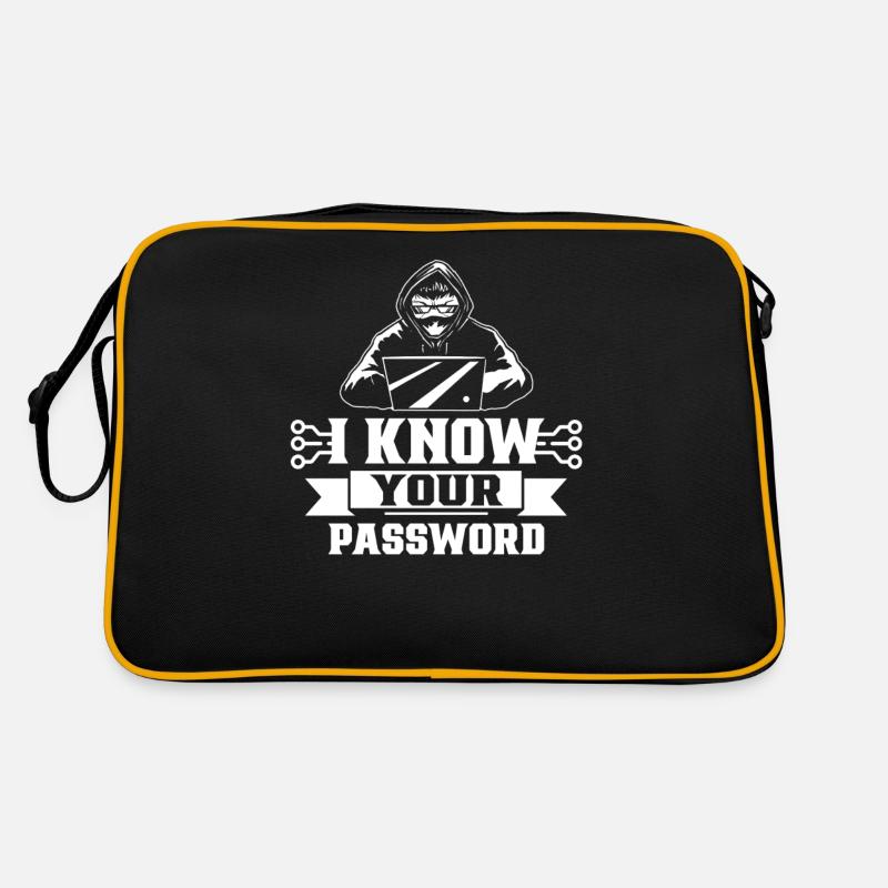 Je connais votre mot de passe Hacker Cybersécurité Hack Sac Retro