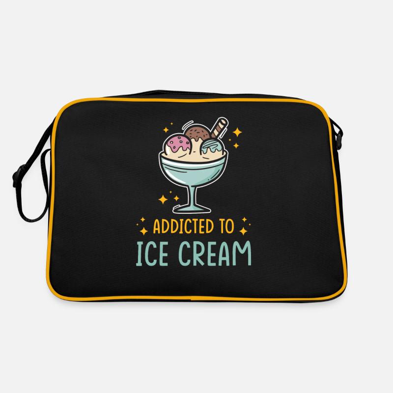 Eis - Retro Tasche - Schwarz/Gold