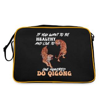 Quand vous êtes en bonne santé et que vous vivez jusqu’à cent ans - Sac Retro - noir/or - Dos