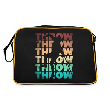 Track and Field Javelin Throwing Thrower - Retro Tasche - Schwarz/Gold - Hinten