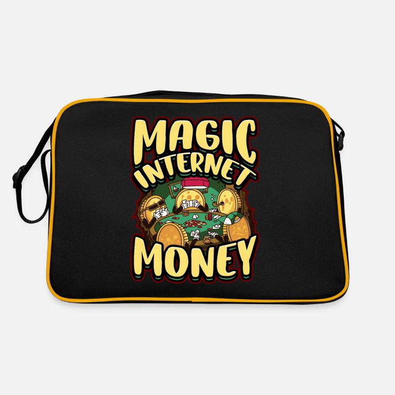 Magic Internet Money Cryptocurrency BTC Bitcoin Retro Tasche