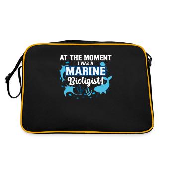 Meeresbiologe - Retro Tasche - Schwarz/Gold - Hinten