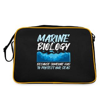 Biologiste marin sous l’eau - Sac Retro - noir/or - Dos