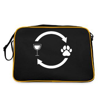 Wine Load Arrows and Dog 3 - (do) - Retro Bag - black/gold - Back