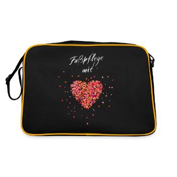 Fußpflege mit Herz Fußpflege Nagelstudio - Retro Tasche - Schwarz/Gold - Hinten